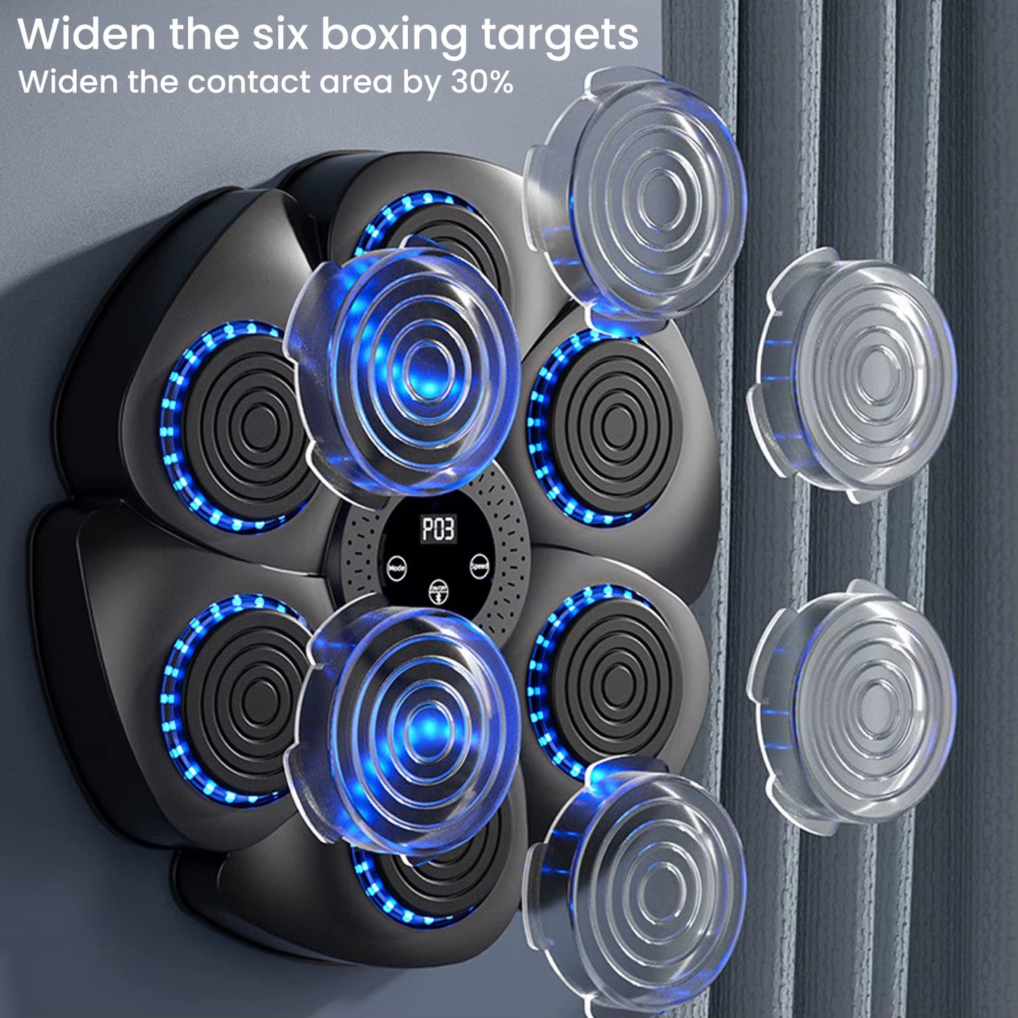 Smart Music Boxing Machine with Boxing Gloves Wall-Mounted Punching Trainer for Adults Kids Bluetooth-Compatible Boxing Equipmen