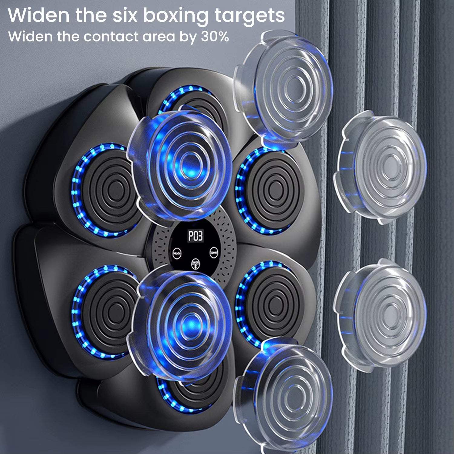 Smart Music Boxing Machine with Boxing Gloves Wall-Mounted Punching Trainer for Adults Kids Bluetooth-Compatible Boxing Equipmen