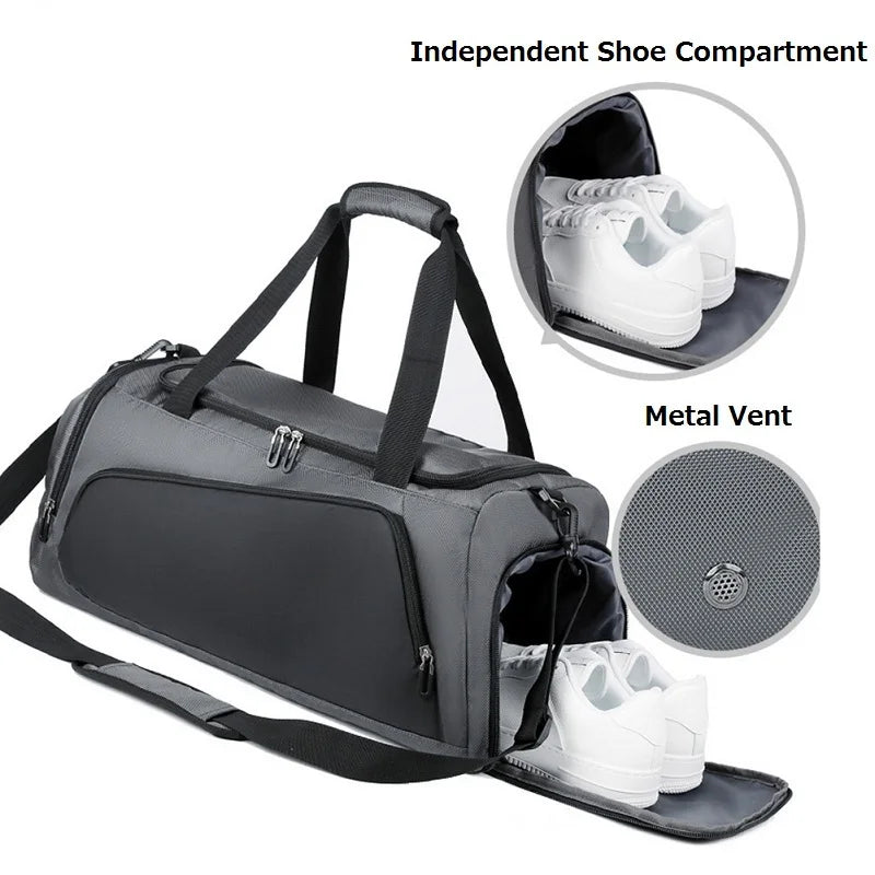 New Gym Bag Multi-Functional Waterproof Sport Bags Men Women Training Fitness Yoga Travel Handbag with Shoe Pouch Luggage Bag