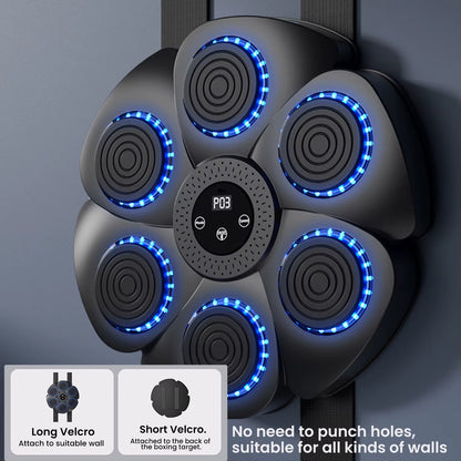 Smart Music Boxing Machine with Boxing Gloves Wall-Mounted Punching Trainer for Adults Kids Bluetooth-Compatible Boxing Equipmen